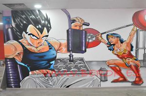 graffiti Vegeta Dragon Ball wonderwoman Goku